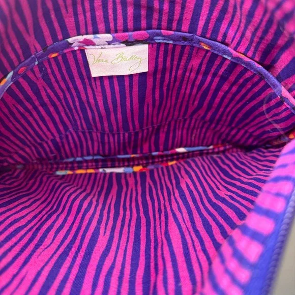 Vera Bradley Impressionista Floral Print Quilted Cotton Zip Crossbody Bag Purse - Picture 7 of 9